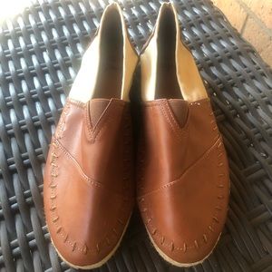 Tan and brown loafers